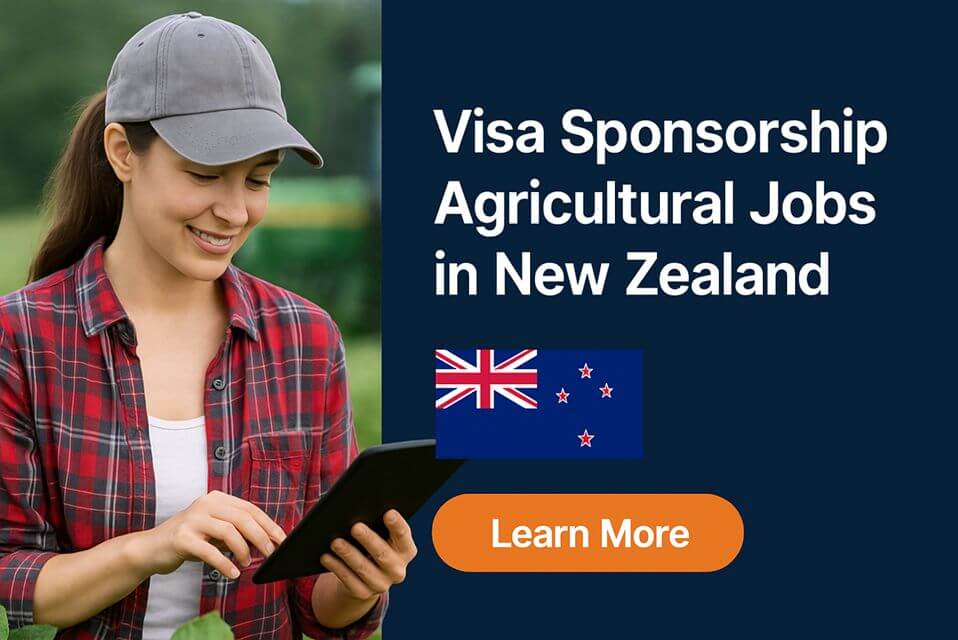 Visa Sponsorship Agricultural Jobs in New Zealand