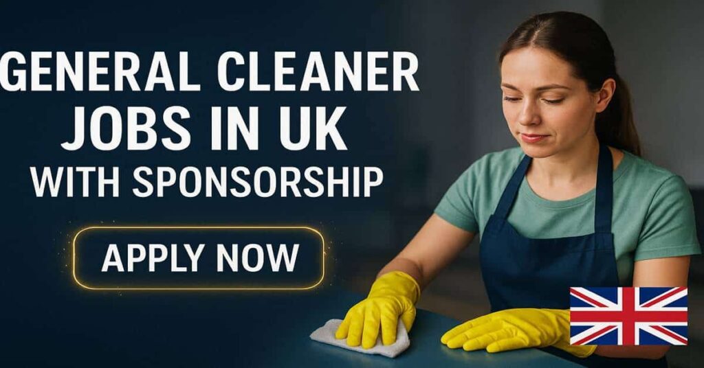 General Cleaner Jobs in UK with Sponsorship
