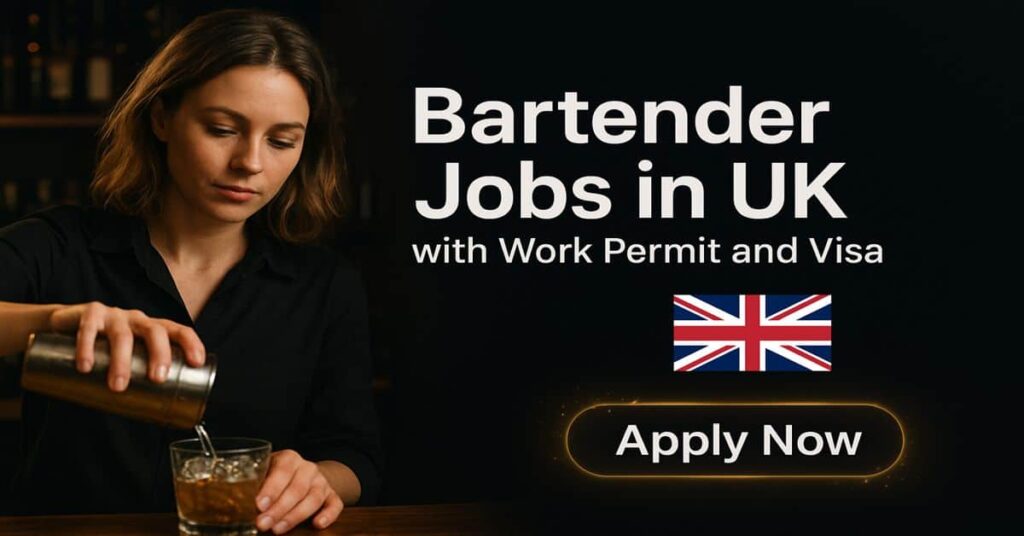 Bartender Jobs in UK with Work Permit and Visa