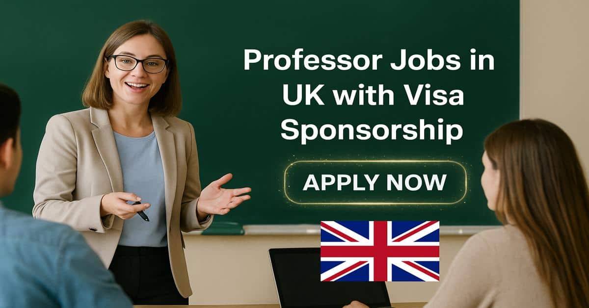 Professor Jobs in UK with Visa Sponsorship