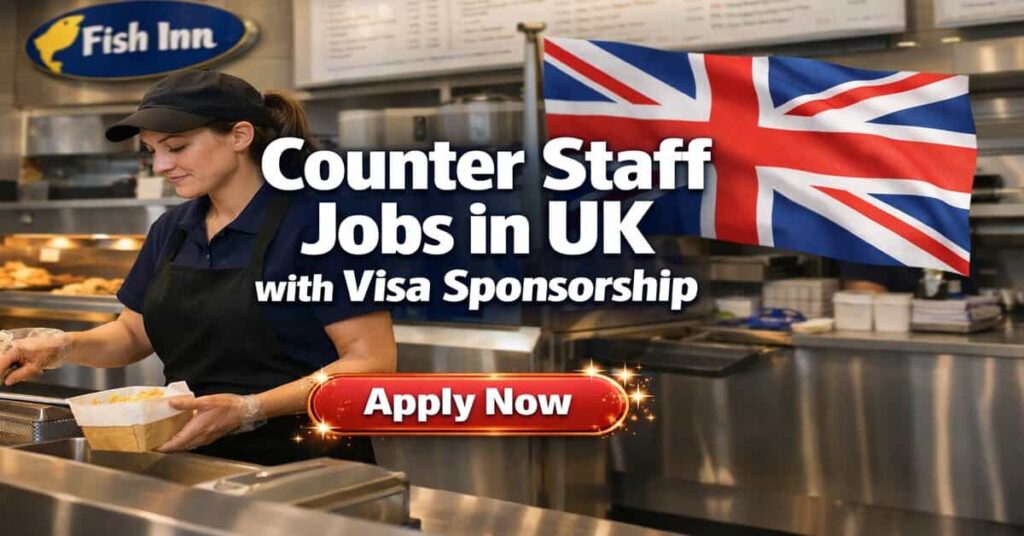 Counter Staff Jobs in UK with Visa Sponsorship
