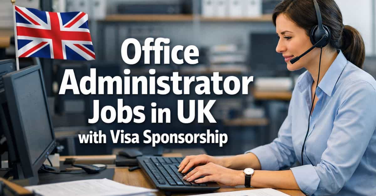 Office Administrator Jobs in UK with Visa Sponsorship